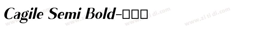 Cagile Semi Bold字体转换